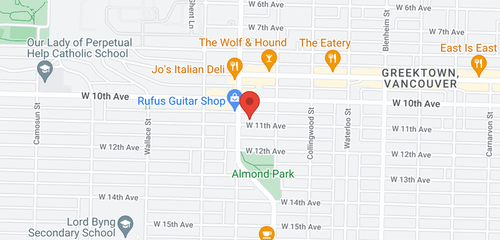 map of 301 3669 W 11TH AVENUE